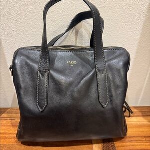 Fossil Black Leather Satchel